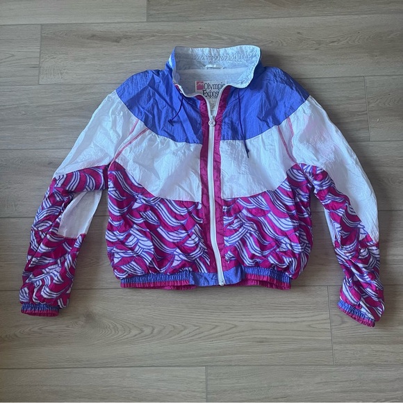 Olympic Exposure Jackets & Blazers - Colorful Vintage Windbreaker Jacket